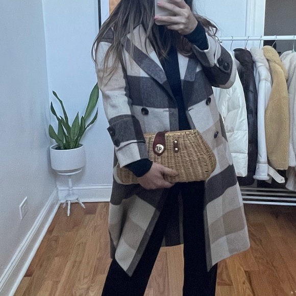 Women’s plaid check double-sided wool  coat - Picture 7 of 16